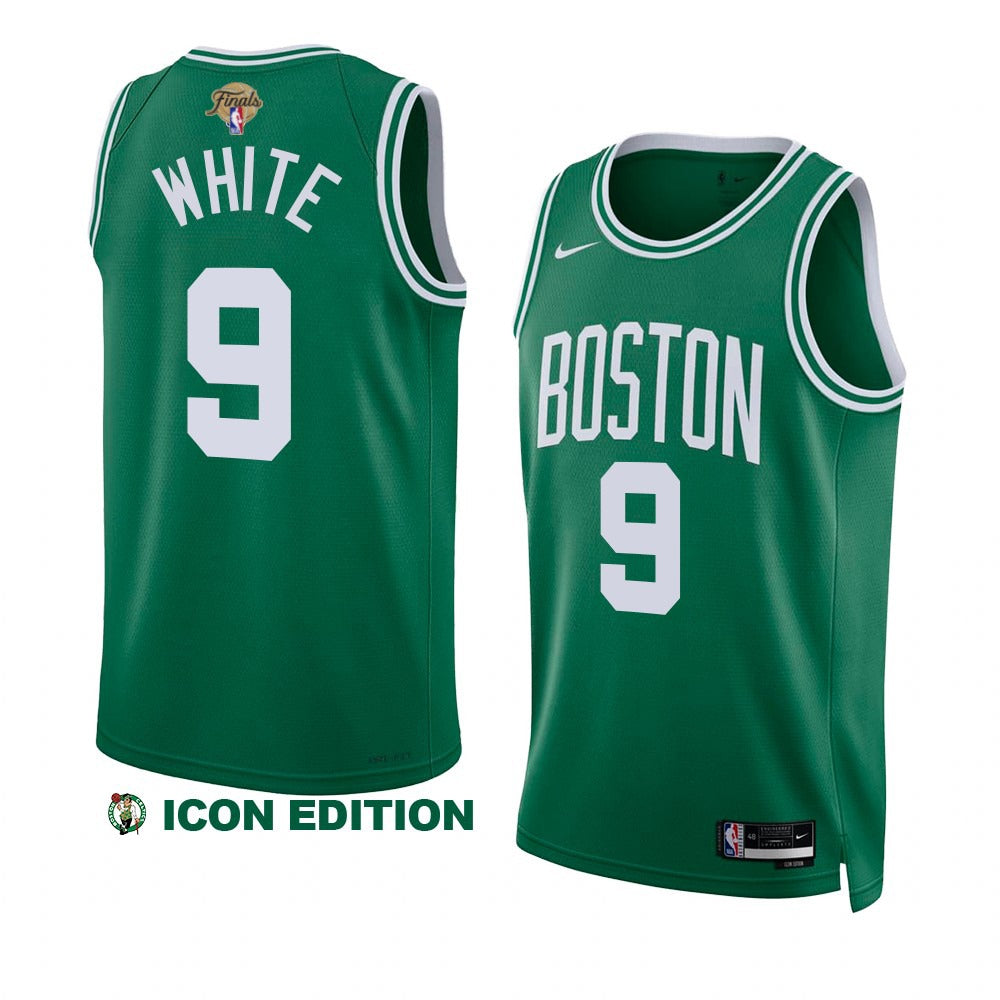 Derrick White Boston Celtics NBA Finals 2024 Jersey Jersey and Sneakers