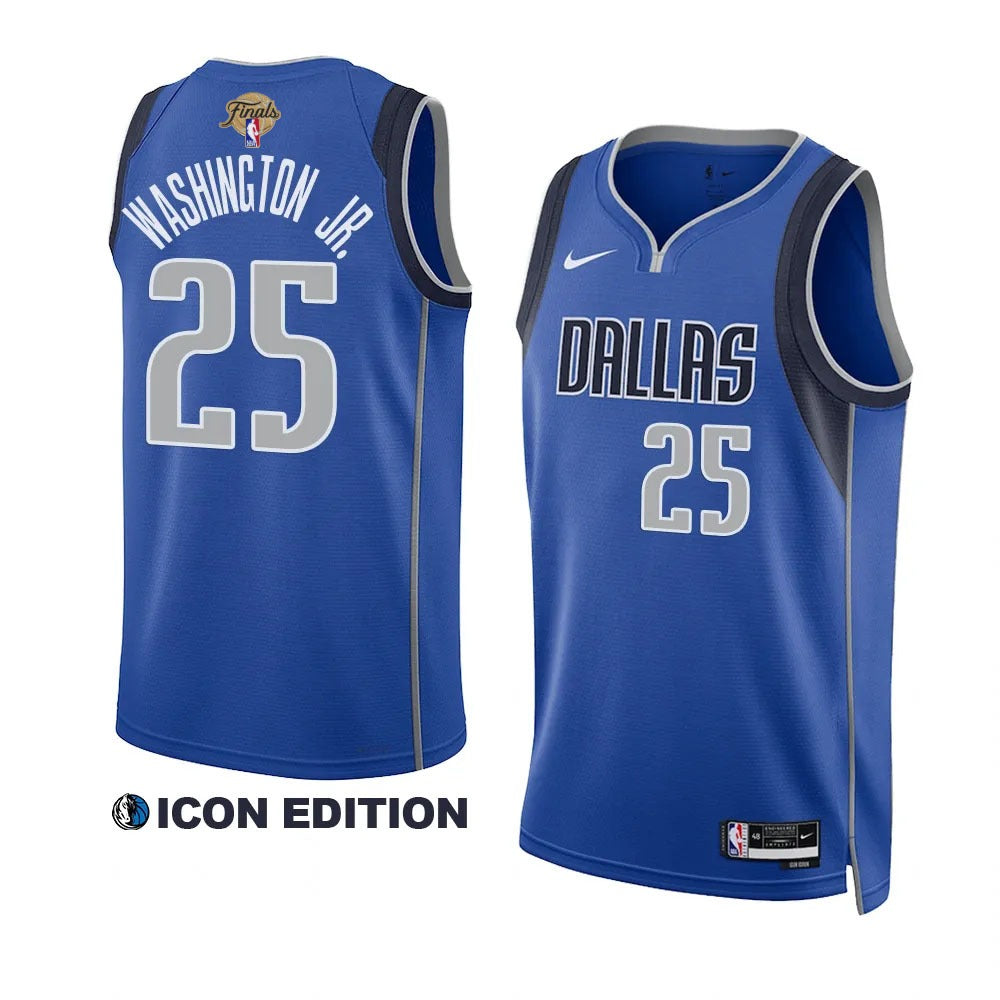 PJ Washington Dallas Mavericks NBA Finals 2024 Jersey Jersey and Sneakers