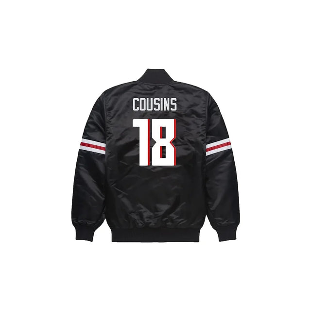 Kirk Cousins Atlanta Falcons Satin Bomber Jacket - Jersey and Sneakers