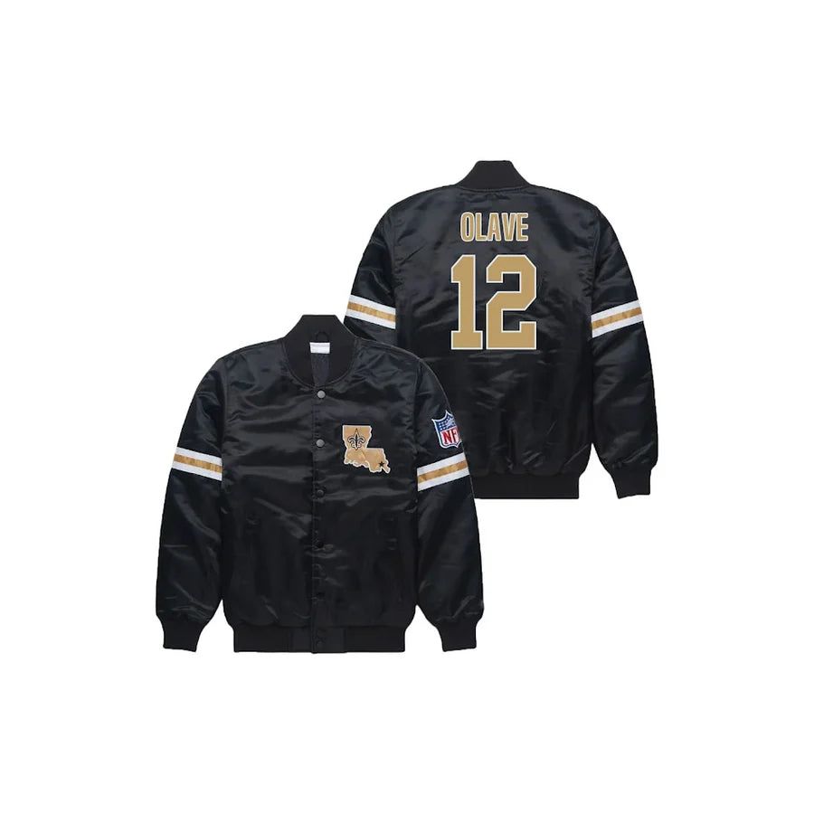 Chris Olave New Orleans Saints Satin Bomber Jacket - Jersey and Sneakers