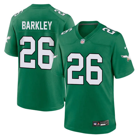 Saquon Barkley Kelly Green Philadelphia Eagles Throwback Jersey - Jersey and Sneakers