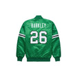 Saquon Barkley Philadelphia Eagles Satin Bomber Jacket - Jersey and Sneakers