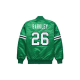 Saquon Barkley Philadelphia Eagles Satin Bomber Jacket - Jersey and Sneakers