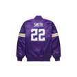 Harrison Smith Minnesota Vikings Satin Bomber Jacket - Jersey and Sneakers