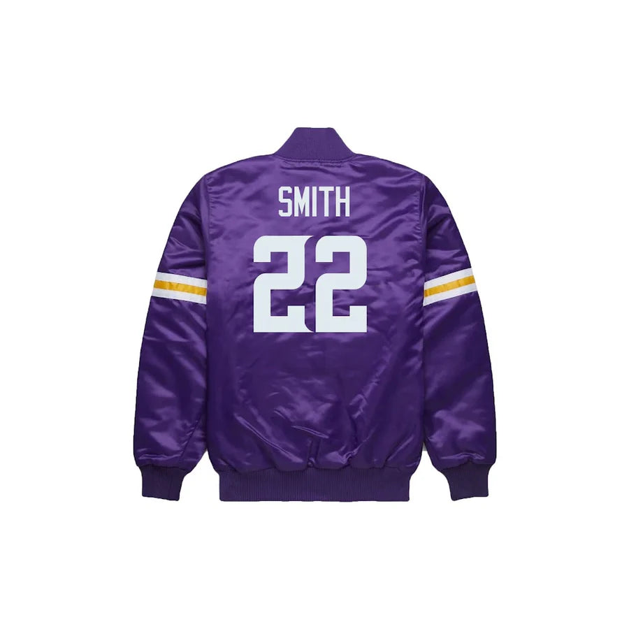 Harrison Smith Minnesota Vikings Satin Bomber Jacket - Jersey and Sneakers