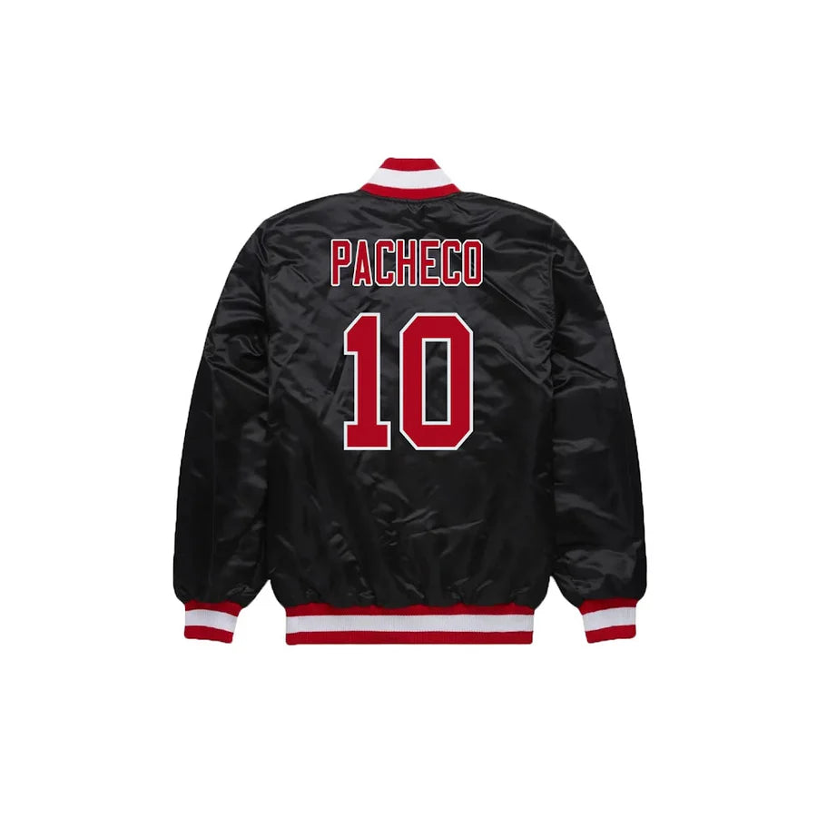 Isiah Pacheco Kansas City Chiefs Satin Bomber Jacket - Jersey and Sneakers