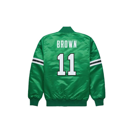 AJ Brown Philadelphia Eagles Satin Bomber Jacket - Jersey and Sneakers