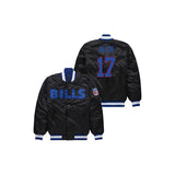 Josh Allen Buffalo Bills Satin Bomber Jacket - Jersey and Sneakers