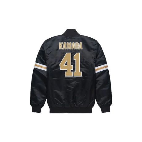 Alvin Kamara New Orleans Saints Satin Bomber Jacket - Jersey and Sneakers