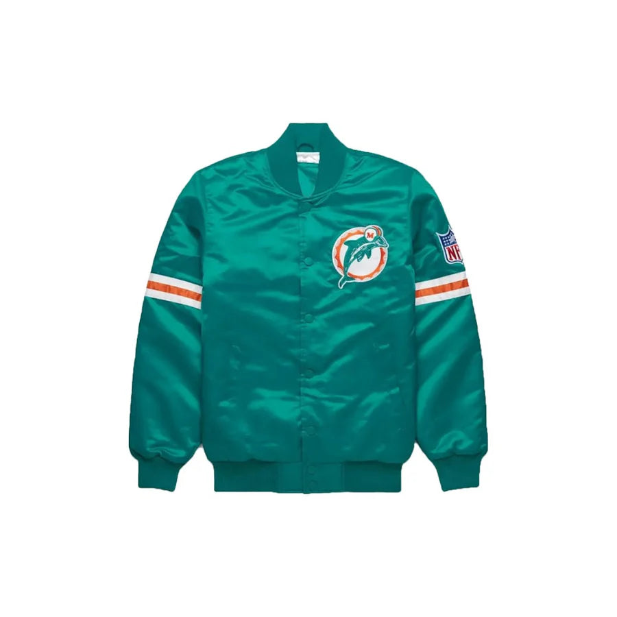 Custom Miami Dolphins Satin Bomber Jacket - Jersey and Sneakers