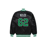 Jason Kelce Philadelphia Eagles Satin Bomber Jacket - Jersey and Sneakers