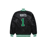 Jalen Hurts Philadelphia Eagles Satin Bomber Jacket - Jersey and Sneakers