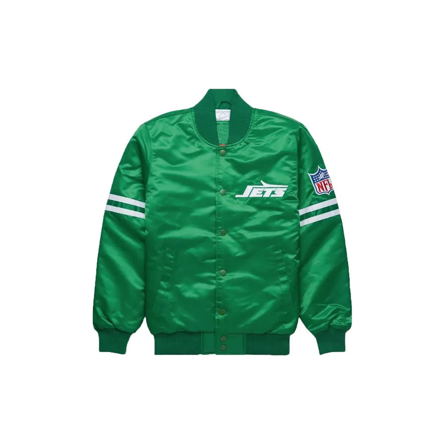 Custom New York Jets Satin Bomber Jacket - Jersey and Sneakers