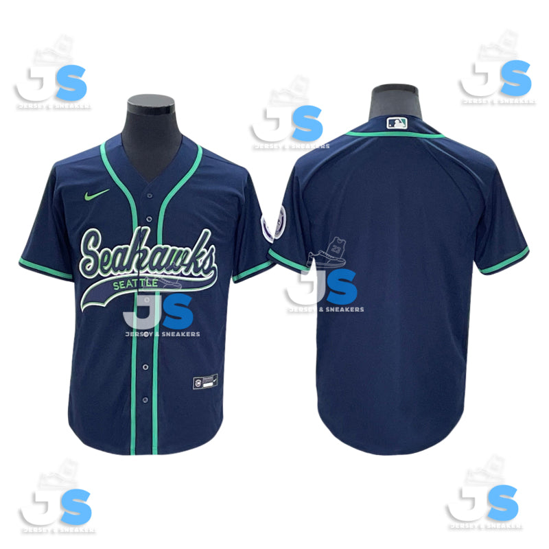 Custom Seattle Seahawks Baseball Jersey