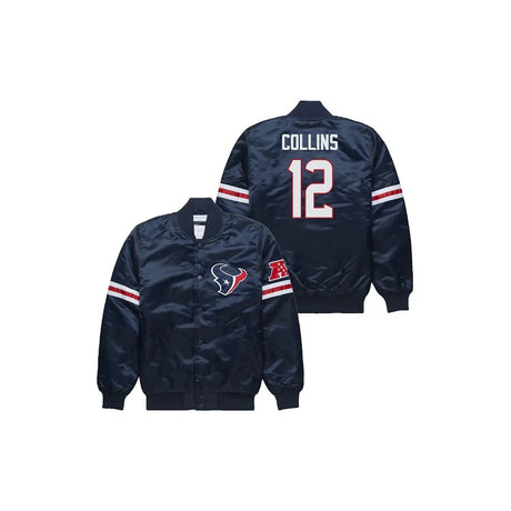 Nico Collins Houston Texans Satin Bomber Jacket - Jersey and Sneakers