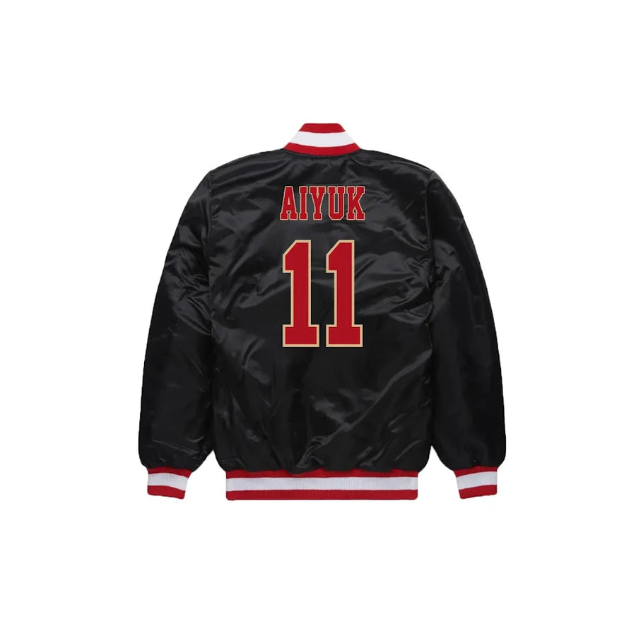 Brandon Aiyuk San Francisco 49ers Bomber Jacket - Jersey and Sneakers