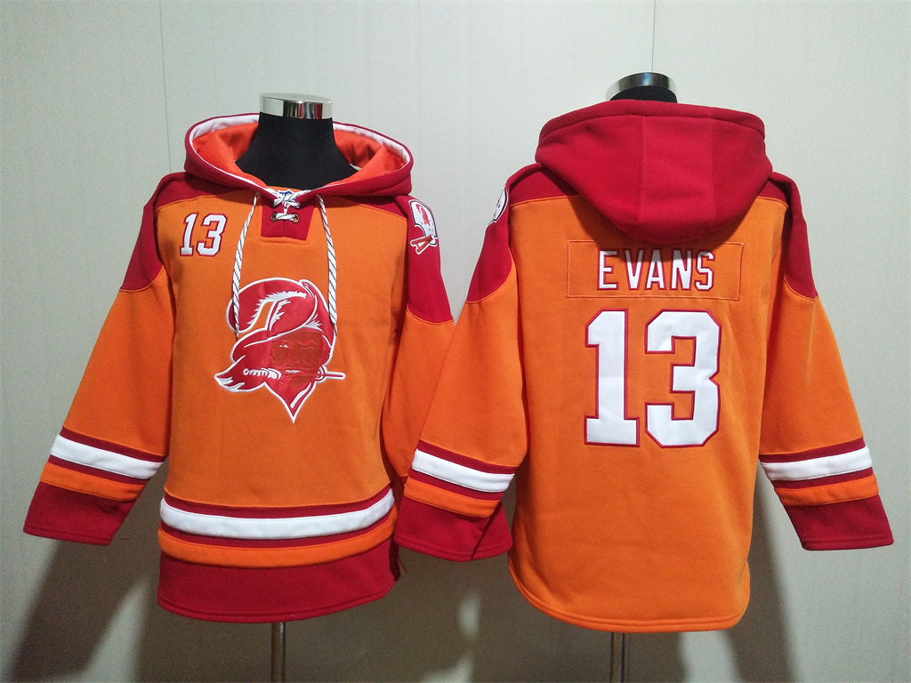 Mike Evans Tampa Bay Buccaneers Orange Throwback Hoodie Jersey - Jersey and Sneakers