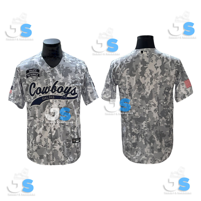 Custom Dallas Cowboys Baseball Jersey