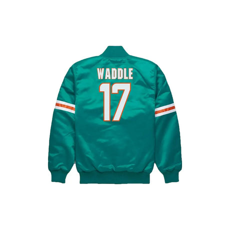 Jaylen Waddle Miami Dolphins Satin Bomber Jacket - Jersey and Sneakers