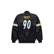 TJ Watt Pittsburgh Steelers Satin Bomber Jacket - Jersey and Sneakers