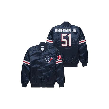 Will Anderson Jr Houston Texans Satin Bomber Jacket - Jersey and Sneakers