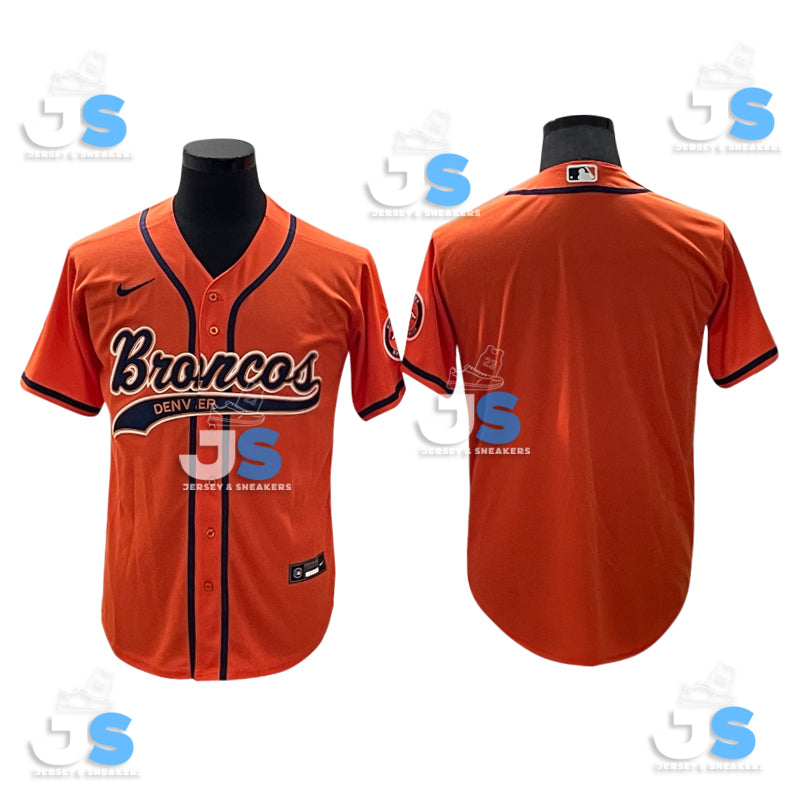 Custom Denver Broncos Baseball Jersey