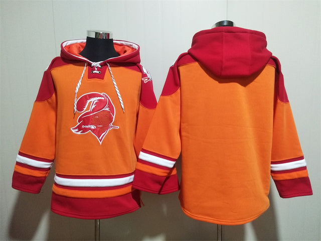 Custom Tampa Bay Buccaneers Orange Throwback Hoodie Jersey - Jersey and Sneakers