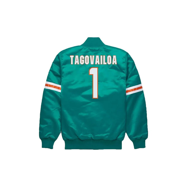 Tua Tagovailoa Miami Dolphins Satin Bomber Jacket - Jersey and Sneakers