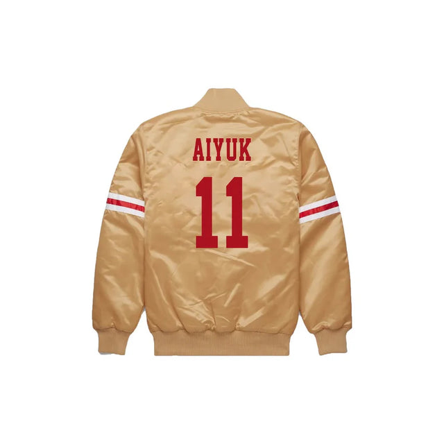 Brandon Aiyuk San Francisco 49ers Bomber Jacket - Jersey and Sneakers