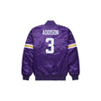 Jordan Addison Minnesota Vikings Satin Bomber Jacket - Jersey and Sneakers