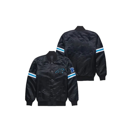 Custom Carolina Panthers Satin Bomber Jacket - Jersey and Sneakers