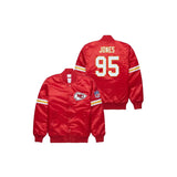 Chris Jones Kansas City Chiefs Satin Bomber Jacket - Jersey and Sneakers