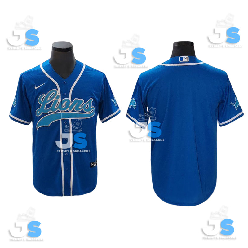 Custom Detroit Lions Baseball Jersey