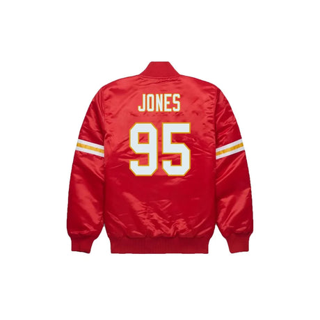 Chris Jones Kansas City Chiefs Satin Bomber Jacket - Jersey and Sneakers