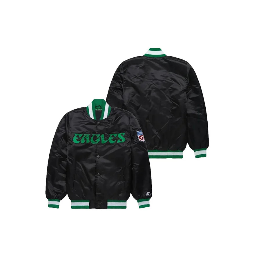 Custom Philadelphia Eagles Satin Bomber Jacket - Jersey and Sneakers