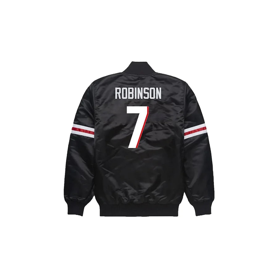 Bijan Robinson Atlanta Falcons Satin Bomber Jacket - Jersey and Sneakers