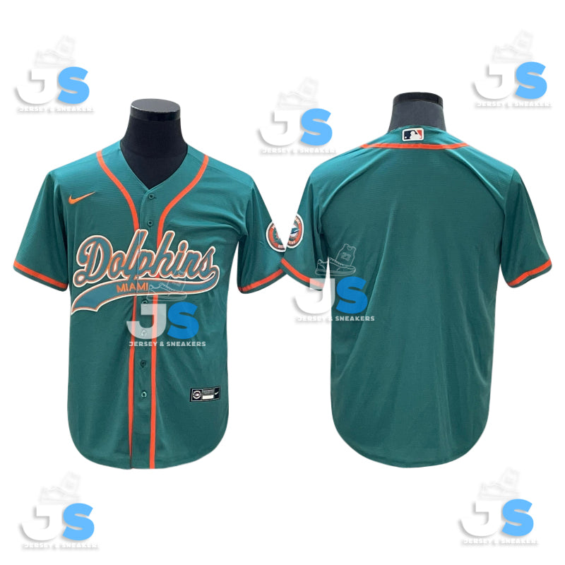 Custom Miami Dolphins Baseball Jersey