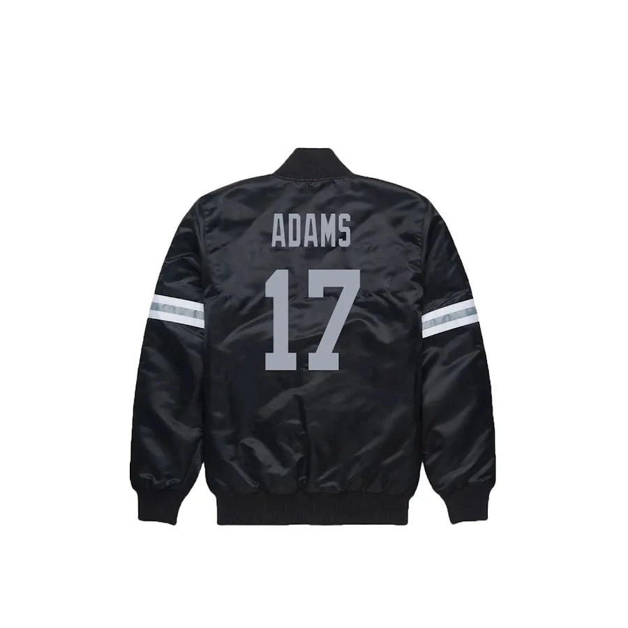 Davante Adams Las Vegas Raiders Satin Bomber Jacket - Jersey and Sneakers