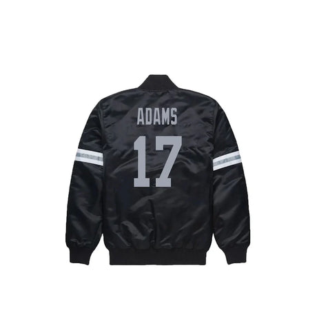 Davante Adams Las Vegas Raiders Satin Bomber Jacket - Jersey and Sneakers