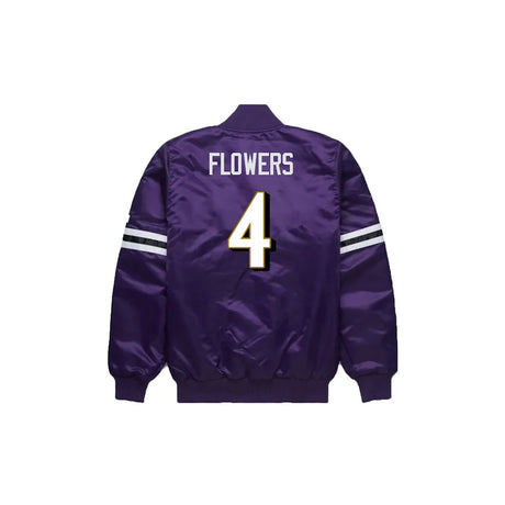 Zay Flowers Baltimore Ravens Satin Bomber Jacket - Jersey and Sneakers