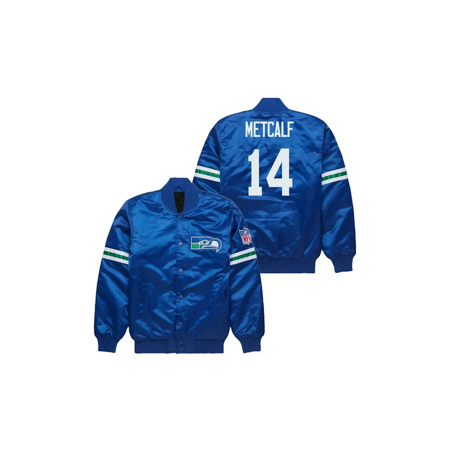 DK Metcalf Seattle Seahawks Satin Bomber Jacket - Jersey and Sneakers