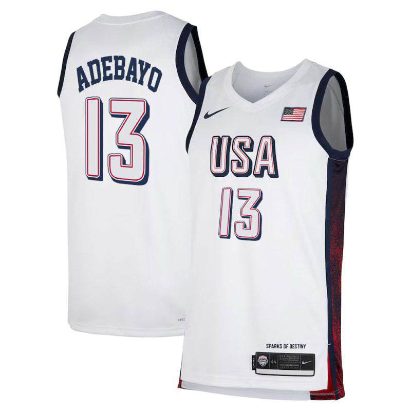 Bam Adebayo Team USA 2024 Olympics Jersey Jersey and Sneakers