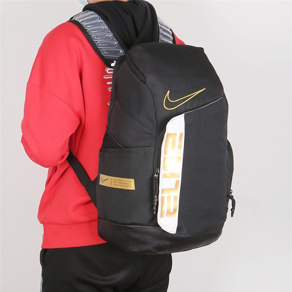 Nike Elite Pro Basketball Backpack Gold On Black