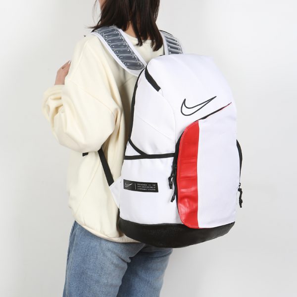 Nike Elite Pro Basketball Backpack White and Red