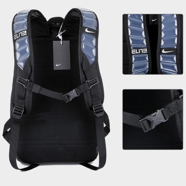 Nike Elite Pro Basketball Backpack Black and Gray