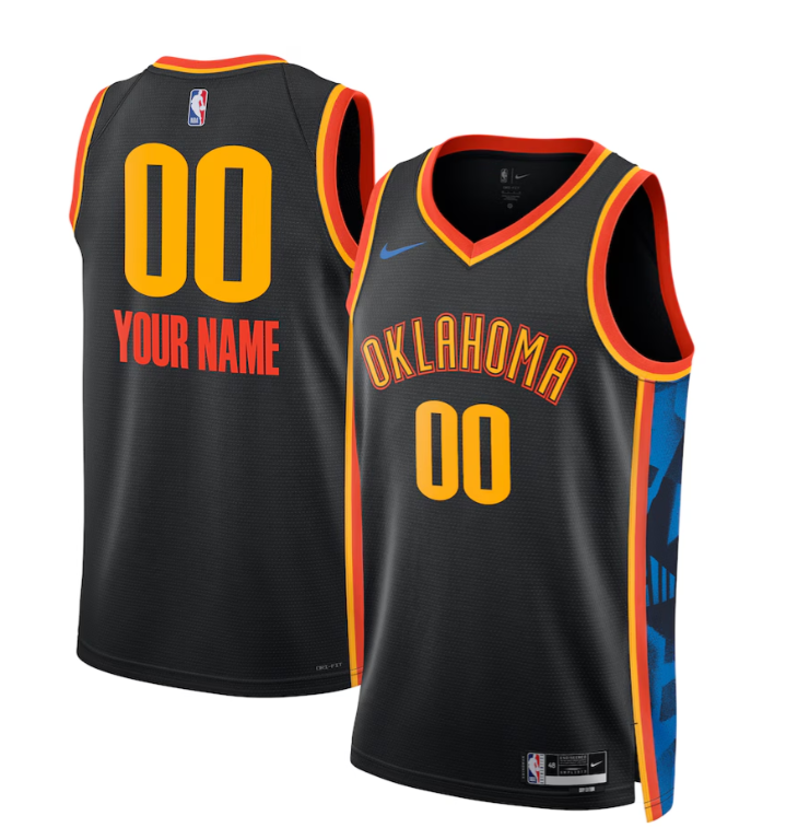 Custom Oklahoma City Thunder 2024-25 City Edition Jersey