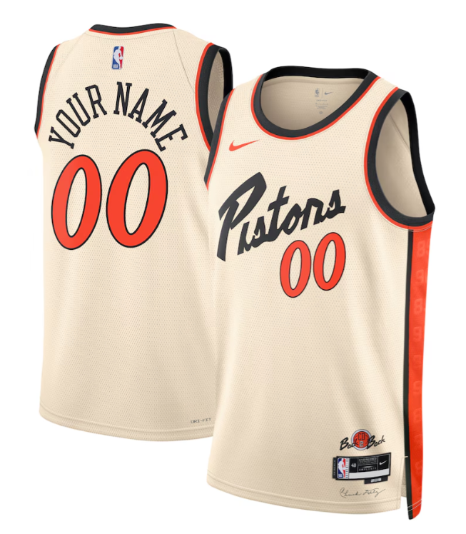 Custom Detroit Pistons 2024-25 City Edition Jersey