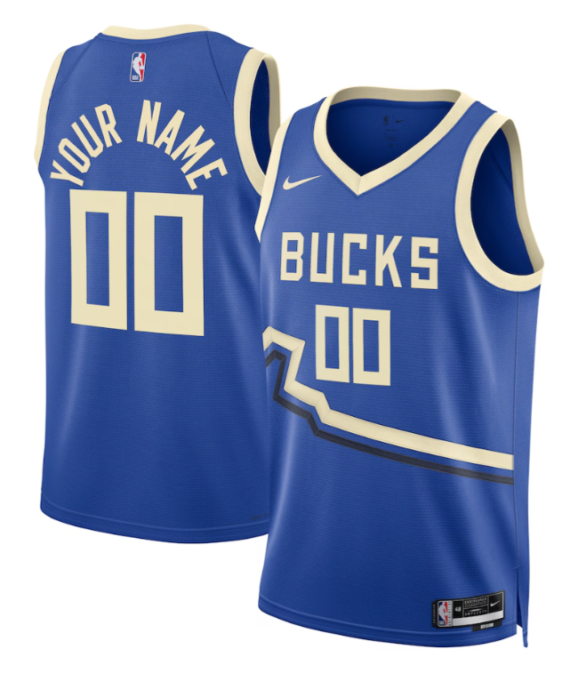 Custom Milwaukee Bucks 2024-25 City Edition Jersey