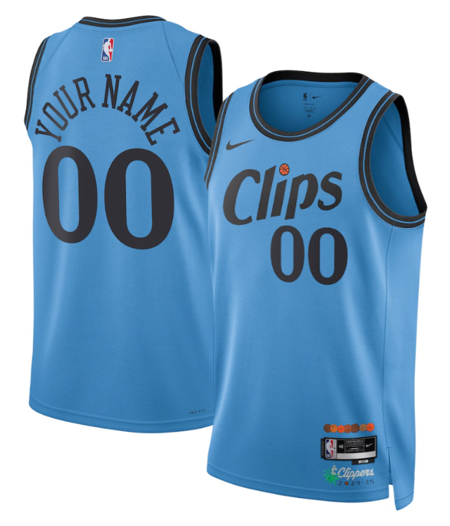 Custom Los Angeles Clippers 2024-25 City Edition Jersey