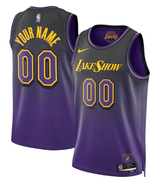 Custom Los Angeles Lakers City 2024-25 Edition Jersey